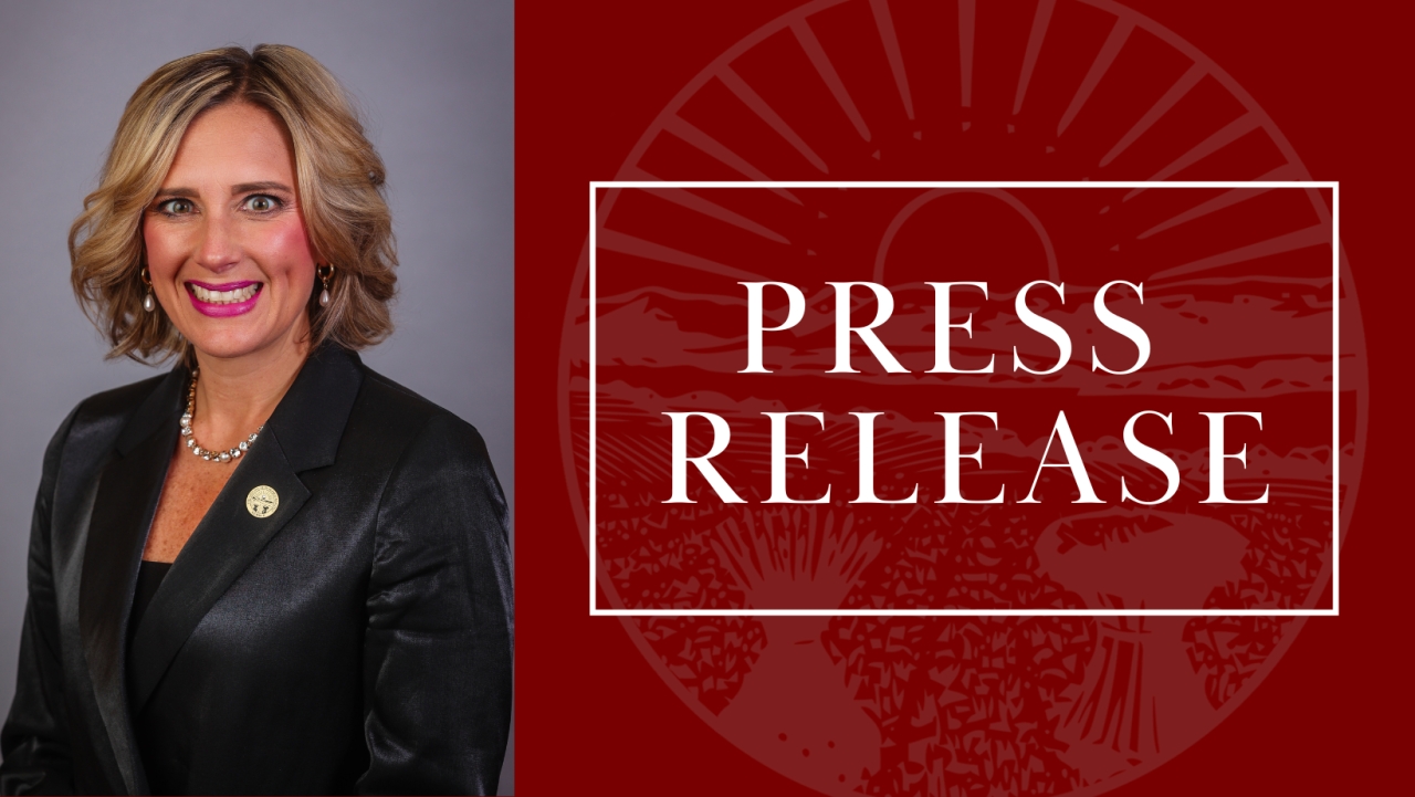Image that says Press Release and includes a picture of Rep. Robb Blasdel