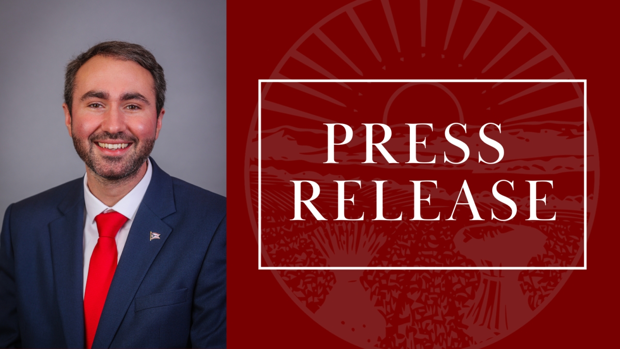 Image that says Press Release and includes a picture of Rep. David Thomas