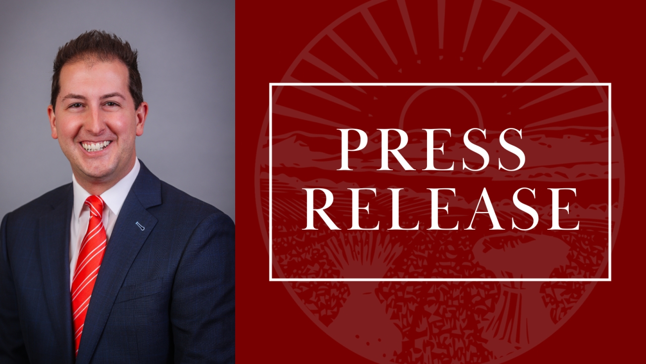 Image that says Press Release and includes a picture of Rep. Santucci