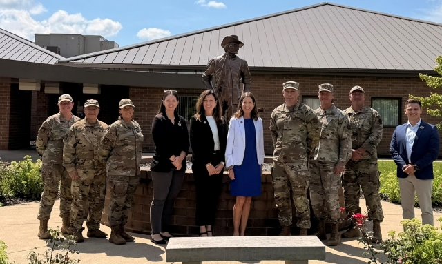 Members of the Veterans and Military Development Committee Tour 179th Cyber Wing in Mansfield