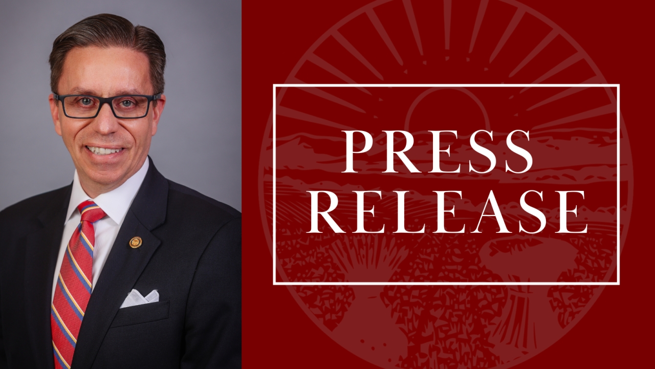 Image that says Press Release and includes a picture of Rep. Dovilla