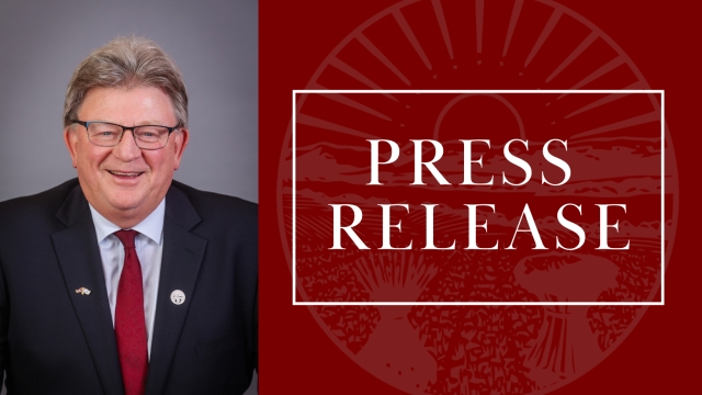 Image that says Press Release and includes a picture of Rep. Hoops