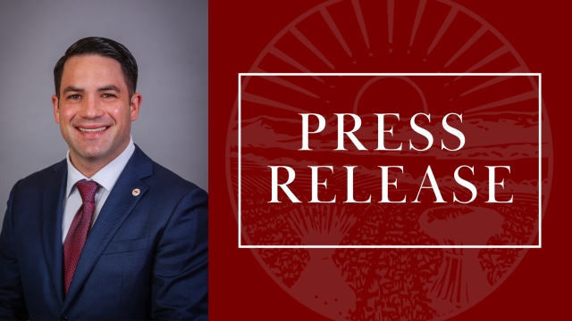 Image that says Press Release and includes a picture of Rep. Demetriou