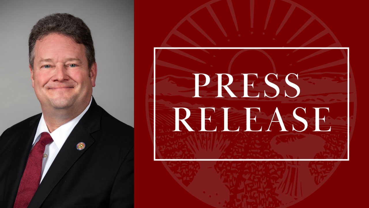 Image that says Press Release and includes a picture of Rep. Lampton
