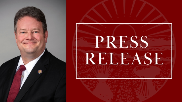 Image that says Press Release and includes a picture of Rep. Lampton