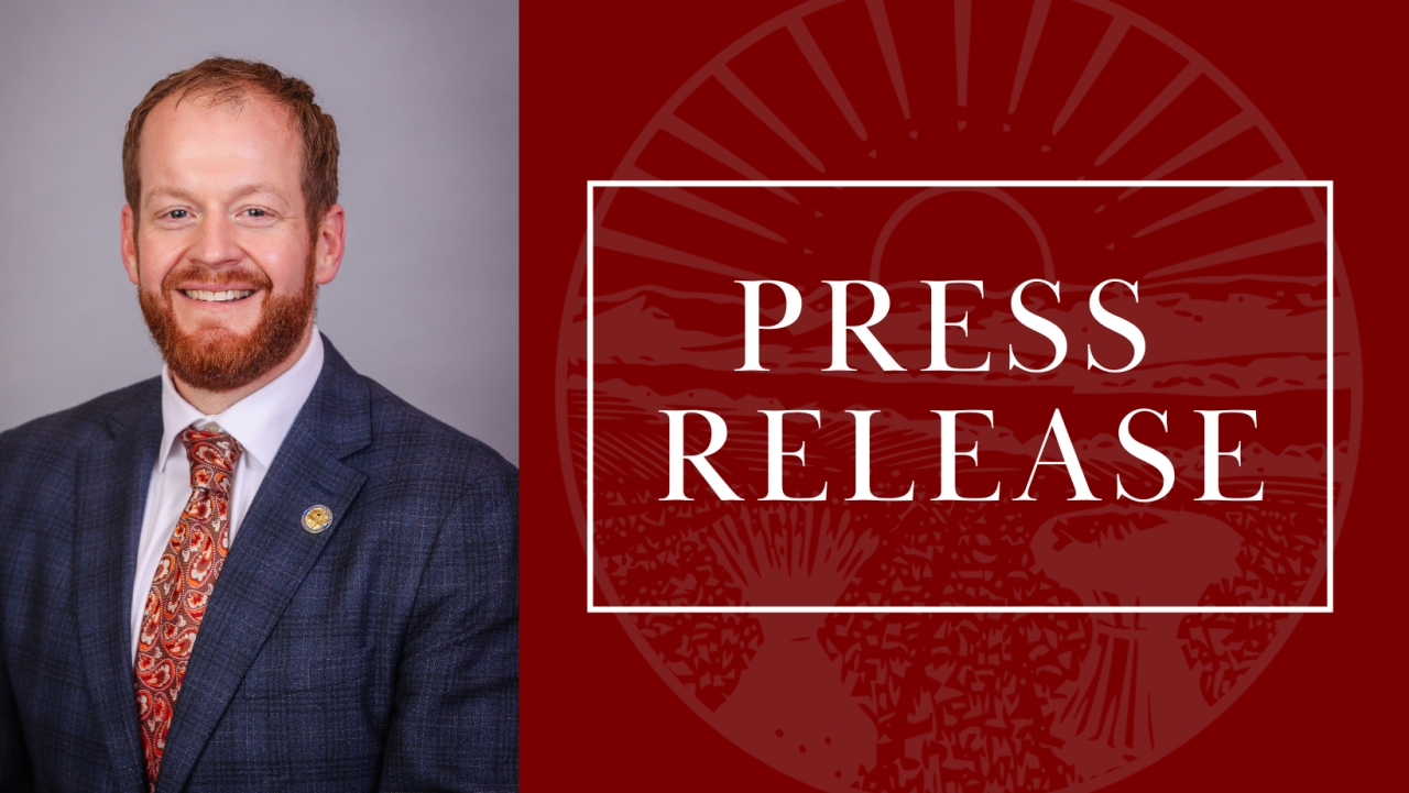 Image that says Press Release and includes a picture of Rep. Kishman