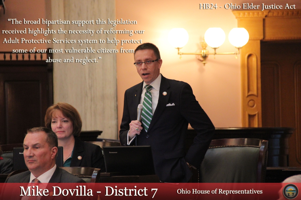 Rep. Mike Dovilla (R- Berea) Discusses HB 24 - The Elder Justice Act