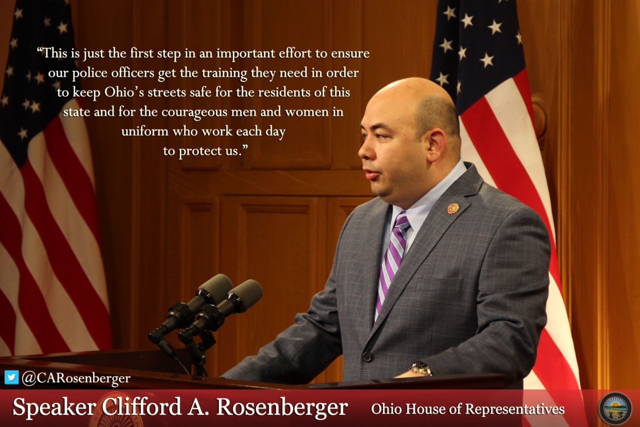 Speaker Rosenberger Applauds the Introduction of Police Training Legislation