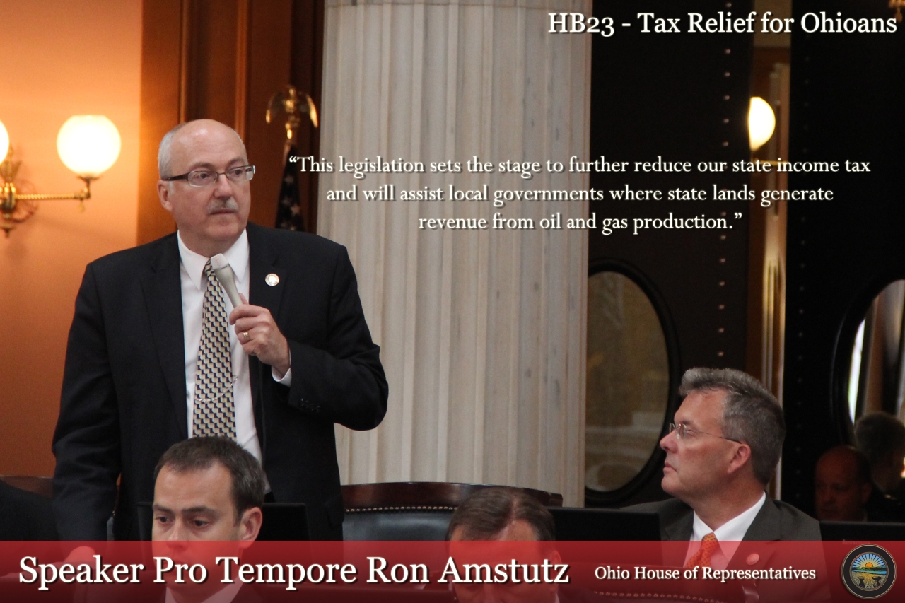 Speaker Pro Tem Ron Amstutz Celebrates Tax Relief for Ohioans