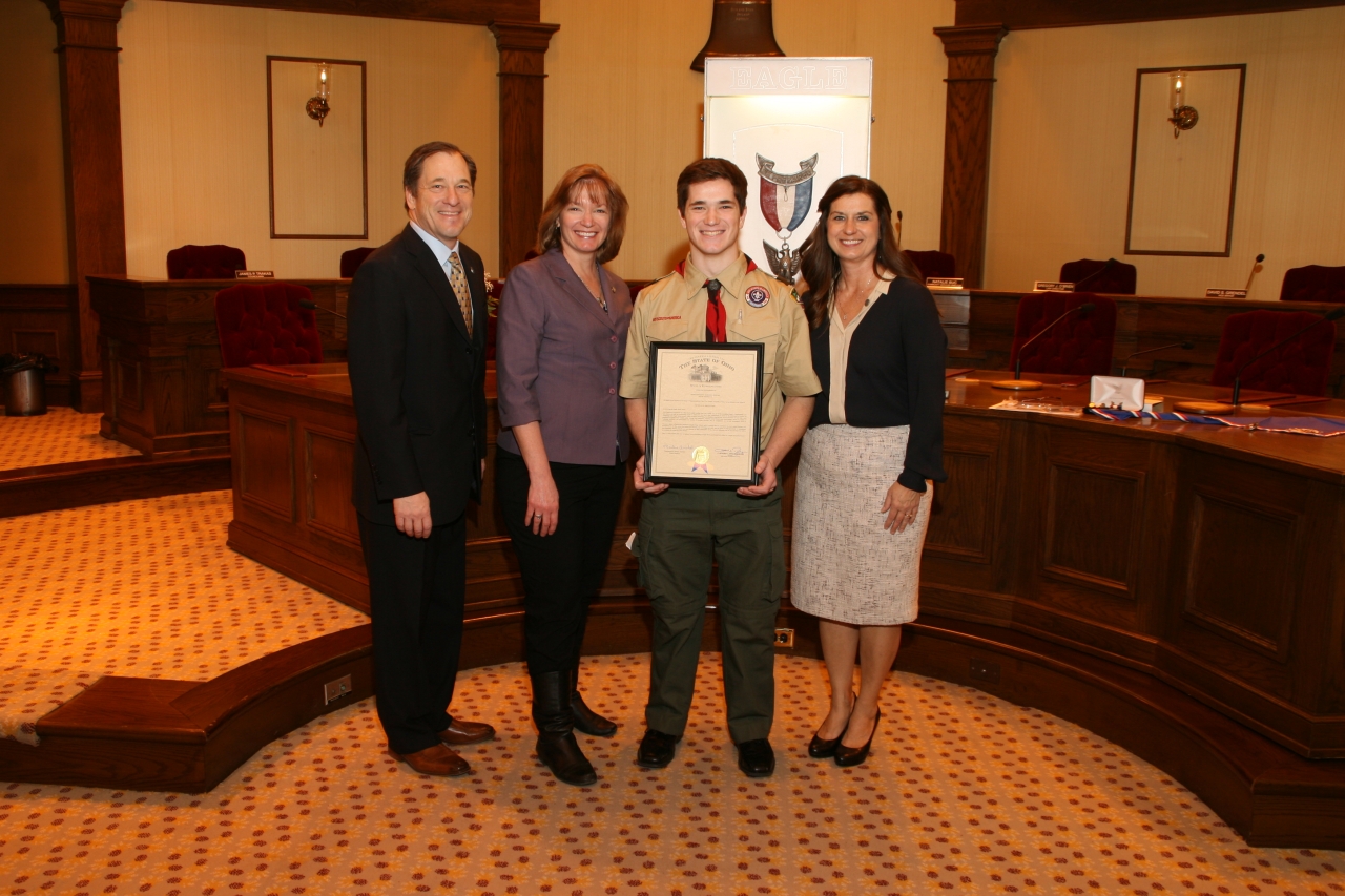 Rep. Anielski Presents Local Eagle Scout with Ohio House Commendation
