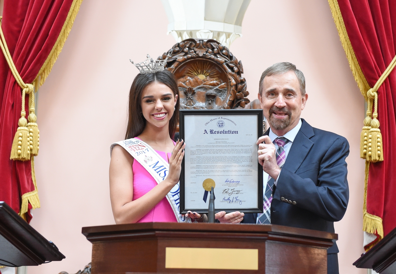 State Rep. Ron Young Presents Resolution to Local 'Miss Ohio's Outstanding Teen'
